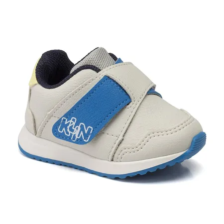 Tênis Para Bebê Casual Com Calce Fácil Klin Walk Baby Couro Sintético