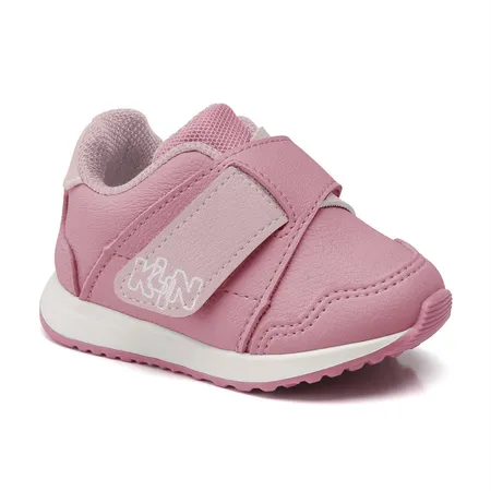 Tênis Para Bebê Casual Com Calce Fácil Klin Walk Baby Couro Sintético