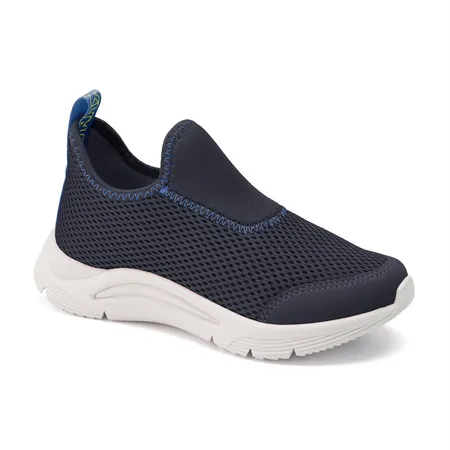 Tênis Slip-On Infantil Fofinho de Malha Respirável - Marinho