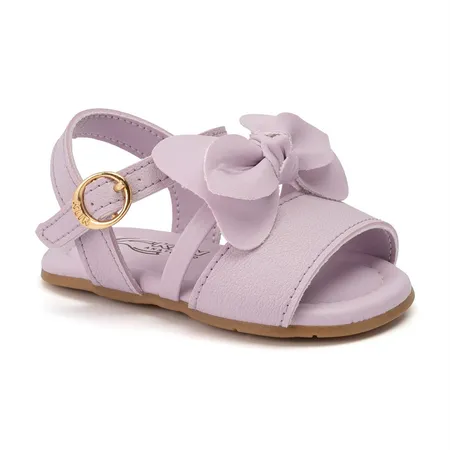Sandália Para Bebê Menina Klin Cupcake Com Laço Lavanda