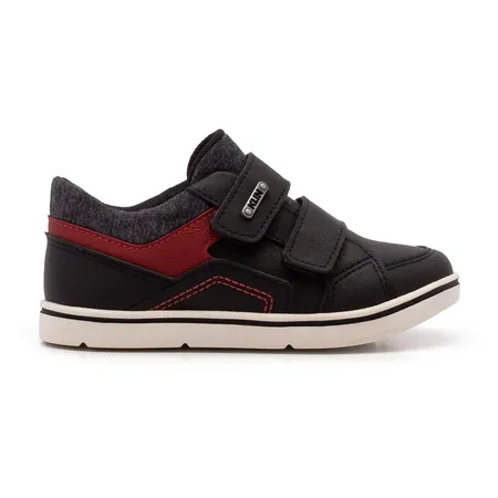 Tênis Infantil Klin Adventure Preto Com Vermelho Tênis Infantil Klin Adventure Preto Com Vermelho
