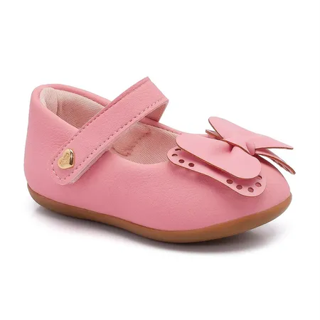 Sapatilha Fofinha Rosa Para Bebês Com Laço Encantado