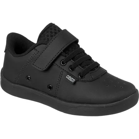 Tênis Infantil Klin Fofinho Preto Com Velcro E Cadarço Elástico