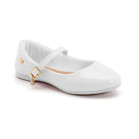 Sapatilha Infantil Branca Com Charme Dourado