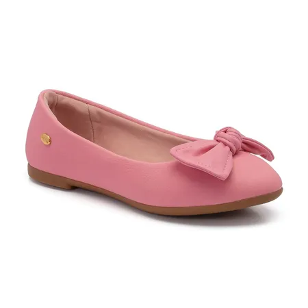 Sapatilha Infantil Rosa Com Laço Charmoso