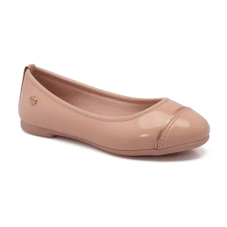 Sapatilha Infantil Klin Fofura Com Charme Rosê Dourado