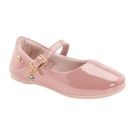 Sapatilha Infantil Lulu Rosa Verniz Com Brilho