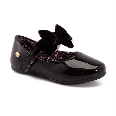 Sapatinho De Festa Mary Jane Klin Verniz Preto Com Laço De Veludo Sapatinho De Festa Mary Jane Klin Verniz Preto Com Laço De Veludo