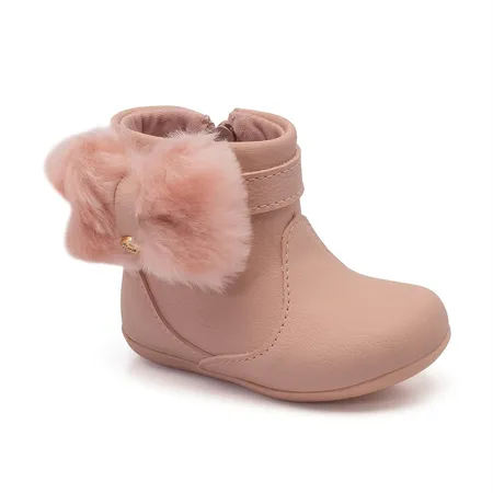 Bota Infantil Fofura Laço Rosa - Conforto E Magia Para Pezinhos