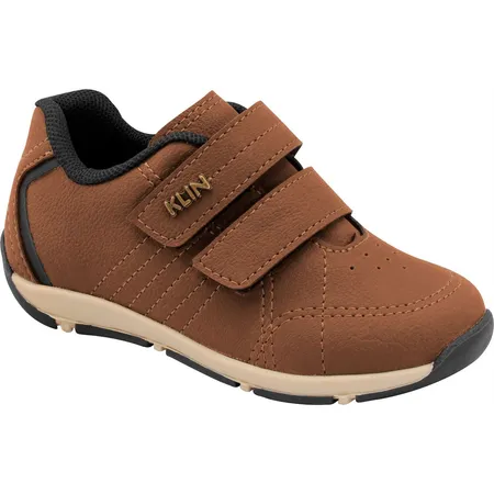 Tênis Infantil Klin Marrom Com Velcro