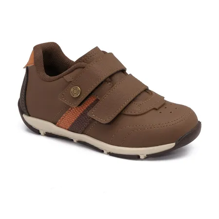 Tênis Infantil Klin Adventure Fecho Duplo Marrom
