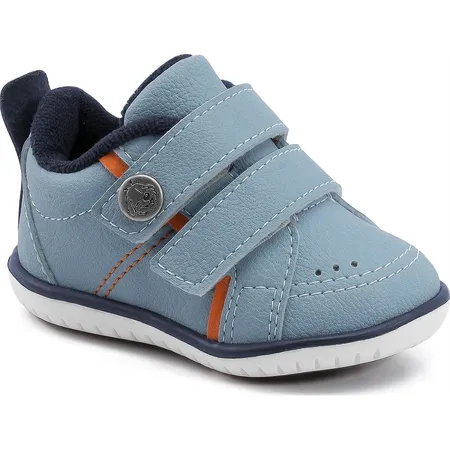 Tênis Bebê Fofura Azul Com Velcro