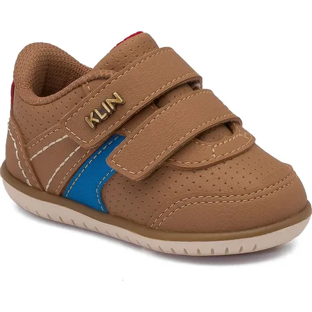 Tênis Infantil Klin Fofinho Com Velcro Marrom