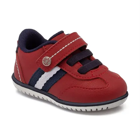 Tênis Infantil Klin Vermelho Charme Urbano Com Velcro