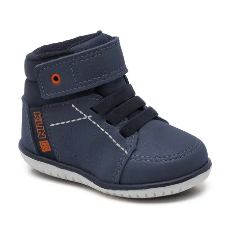Tênis Bota Infantil Klin Com Velcro E Cadarço Elástico Fofinho