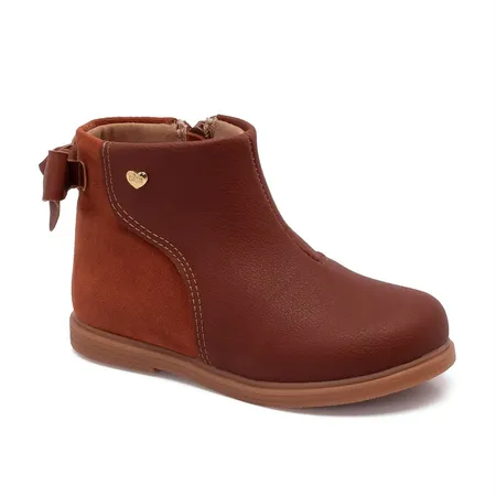 Botinha Infantil Fofinha Bicolor Com Laço
