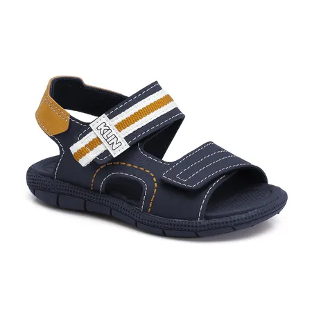 Sandália Infantil Klin Menino Azul Marinho Com Listras