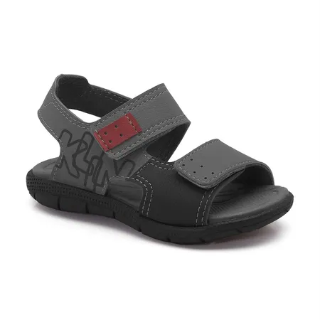 Sandália Infantil Aventura Kids Cinza E Preta