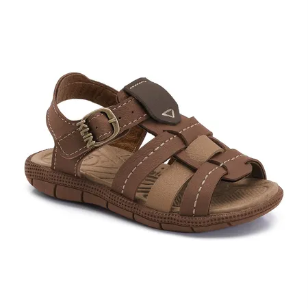 Sandália Infantil Masculina Klin Aventureiro Marrom