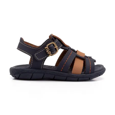 Sandália Infantil Masculina Fofura Marinho Klin