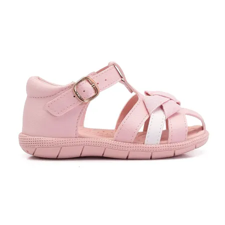 Sandalia Tic Tac Casual - 171 - Rosa/Branco
