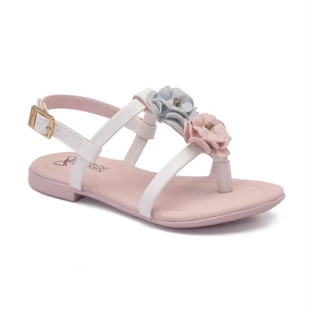 Sandália Infantil Fofinha Com Flores Encantadas
