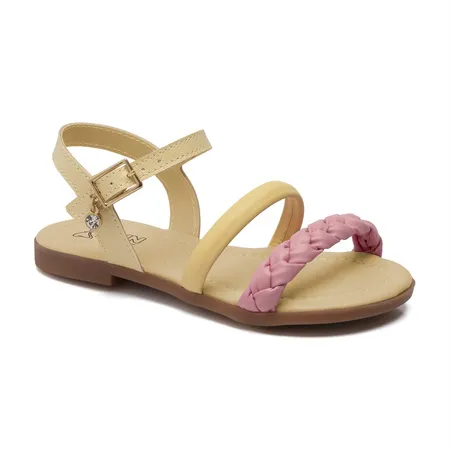 Sandália Infantil Colorê Com Trancinhas E Charme De Brilhinho