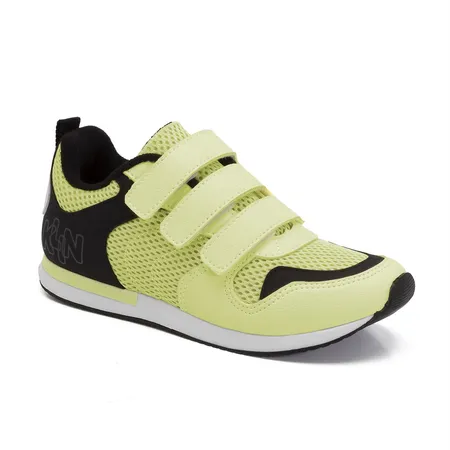 Tênis Infantil K-N Aventura Colorida Amarelo Limão Com Velcro