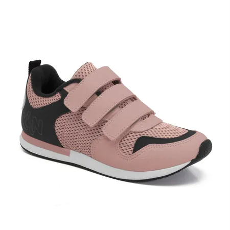 Tênis Infantil Fofinho Rosa Com Velcro