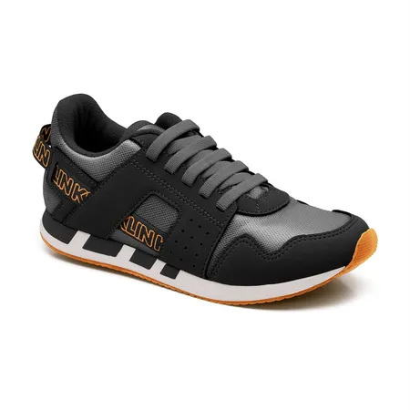 Tenis Walk Kids - 178 - Preto/Laranja