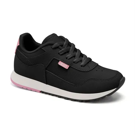 Tênis Infantil Klin Preto E Rosa - Conforto Aventureiro