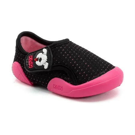 Sapatilha Infantil Klin Fofura Aventureira Preto Pink