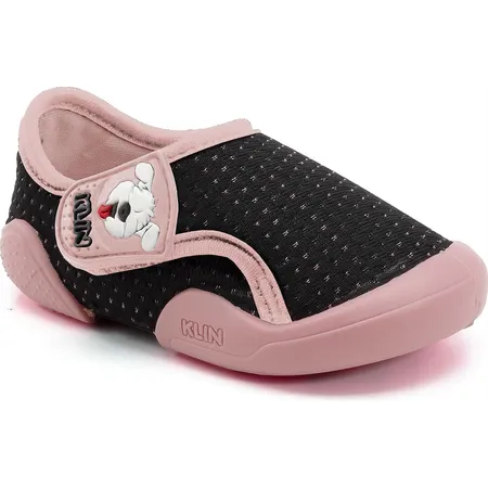 Tênis Sapatilha Infantil Klin Coala Fofinho Preto E Rosa