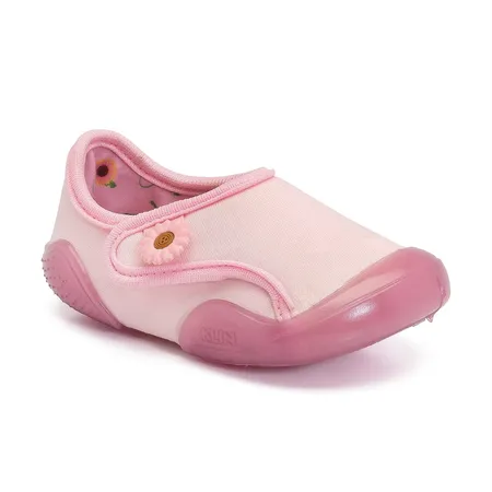 Sapatinho De Bebê Klin Carinhoso Rosa Com Florzinha