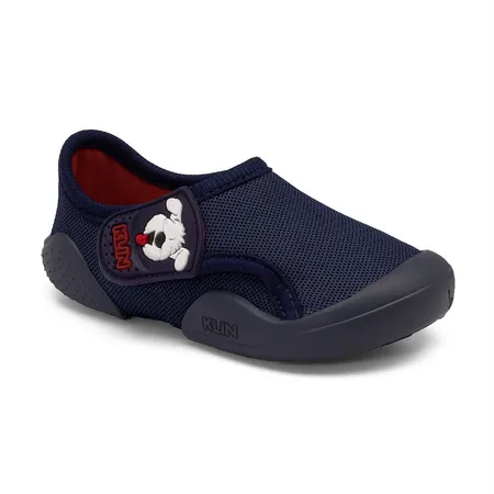Sapatinho Klin Slip-On Fofinho Azul Marinho Com Cachorrinho
