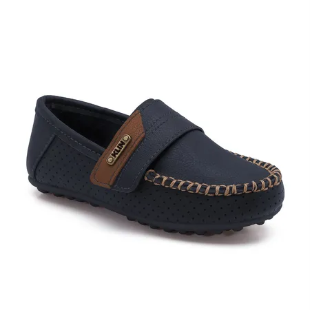Mocassim Infantil Klin Azul Marinho Para Meninos