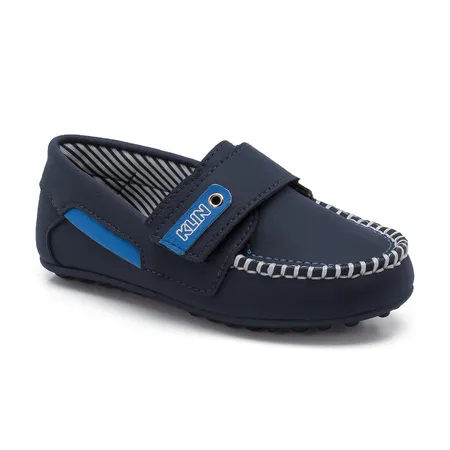 Mocassim Infantil Klin Marinho Com Velcro Fofinho