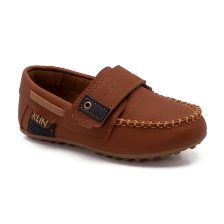 Mocassim Fofinho Bebê Klin Marrom Com Velcro Mocassim Fofinho Bebê Klin Marrom Com Velcro