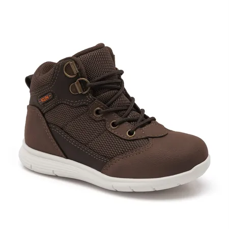 Coturno Infantil Klin Aventureiro Marrom Com Solado Branco