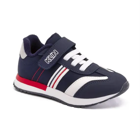 Tênis Infantil Klin Play Azul Marinho Com Velcro