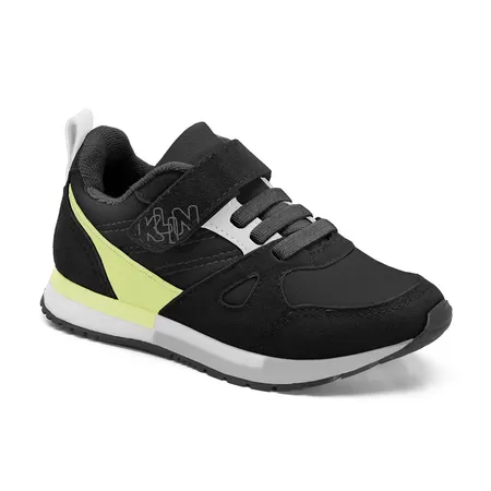 Tênis Infantil K&N Aventura Colorida Preto E Neon