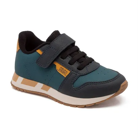 Tênis Infantil Klin Play Menino Verde E Azul Marinho