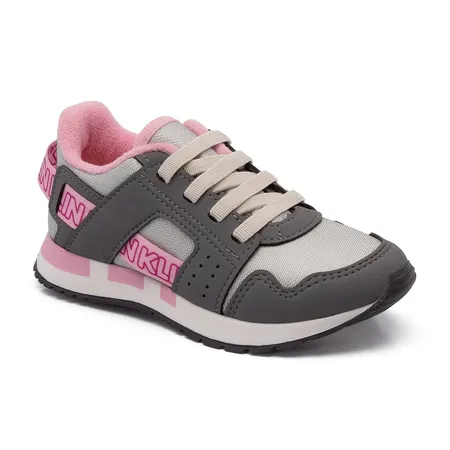 Tênis Infantil Nklu Cinza E Rosa
