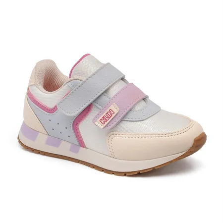 Tenis Walk Mini - 216 - Off White New/Azul Candy/Lavanda