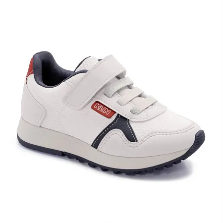 Tênis Infantil Klin Branco Aventureiro Com Velcro