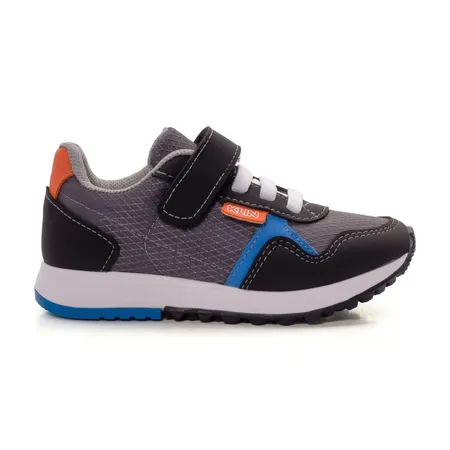 Tênis Infantil Klin Com Velcro Aventureiro Cinza Tênis Infantil Klin Com Velcro Aventureiro Cinza