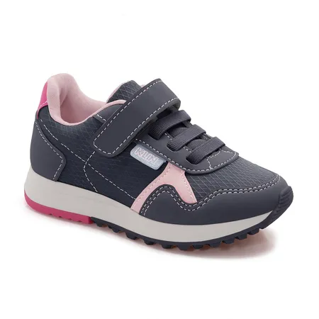 Tênis Infantil Klin Casual Azul Marinho E Rosa