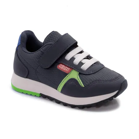 Tênis Infantil Klin Adventure Fofinho Azul Marinho E Verde