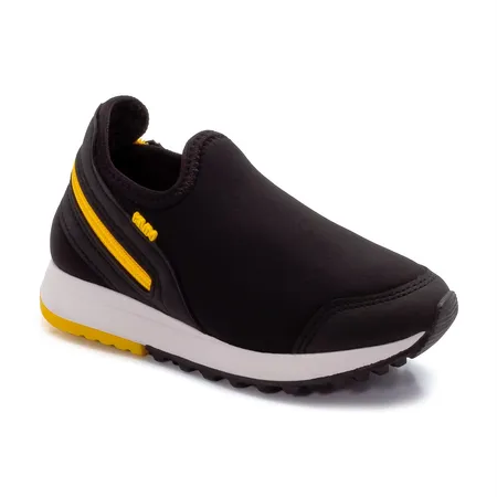 Tênis Slip On Infantil Fofinho Preto E Amarelo