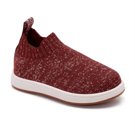 Tênis Infantil Slip-On Tricô Fofinho Marsala